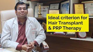 Ideal Criterion for Hair Transplant & PRP Therapy  Skin Diaries