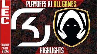 SK vs TH Highlights ALL GAMES  LEC Playoffs Upper Round 1 Summer 2024  SK Gaming vs Team Heretics