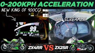 2023 Kawasaki ZX4RR ️ ZX25R  0-200kph Acceleration  Top Speed Attempt 