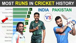 Most Runs in Cricket History  Indian and Pakistan Batsmen