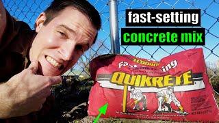 Truth About Fast-Setting Concrete Mix  Setting Fence Posts