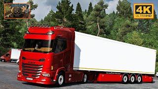 DAF XG+ 580 in Germany  Pirmasens - Hauenstein  ETS2 Gameplay 4K + wheel cam