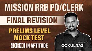 MISSION RRB PO & CLERK  FINAL REVISION 4040 in Aptitude  Gokul raj
