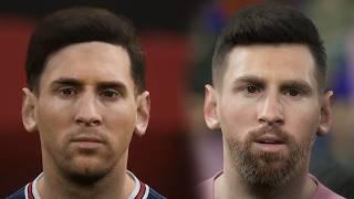 eFootball 2025 vs 2022 Faces comparison