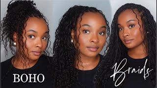 HOW I DO MY BOHO BRAIDS WITH HUMAN HAIR  DETAILED  FT. YWIGS