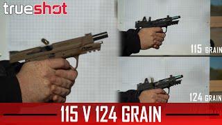 Trueshot 101 9mm 115 Grain vs. 124 Grain - Full Overview