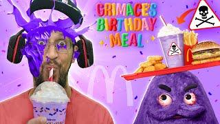 Happy Birthday Grimace Shake McDonalds meal gone wrong