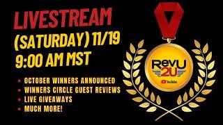 Revu2u Livestream - October Winners Revealed Giveaways Guest Reviews Q&A and More