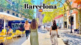 Barcelona Spain  SUMMER 2023 4K-HDR Walking Tour ▶5HOURS