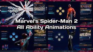 Marvels Spider-Man 2 All Abilities Animations Peter & Miles and Venom’s Abilities too