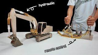 How to make remote control hydraulic excavator. from grey cardboard paper  By The R