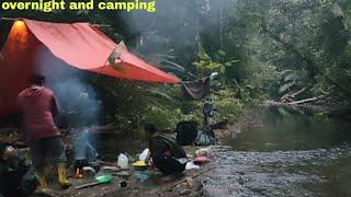 BERMALAM DI HUTAN RIMBAPETUALANGAN MENYUSURI SUNGAI DALAM HUTAN BELANTARA CAMPING AND COOKING️