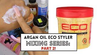 MIXING LEAVE INS WITH ECO STYLER ARGAN OIL PART 2   GEL COCKTAILS  Kekekurly