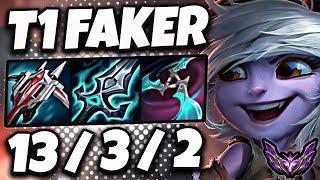 T1 Faker Tristana vs Yone  MID  Patch 14.13 Korea Master 