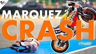 Marc Marquez suffers HUGE crash during FP1  2019 #ThaiGP