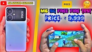 POCO M6 5G FREE FIRE TEST  poco m6 5g free fire gameplay + Heating + Battery Drain Test.unboxing