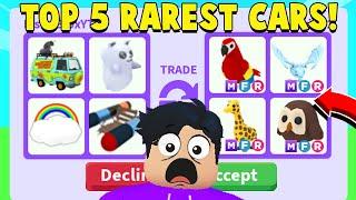 I traded the 5 RAREST CARS in Adopt Me