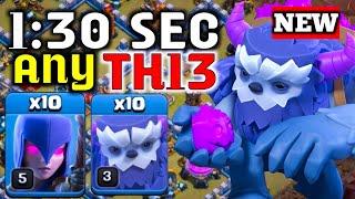 Th13 Yeti Witch Attack With 10 Zap Spell  Best Th13 Attack Strategy in Clash of Clans