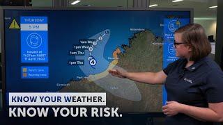 Severe Weather Update Tropical Cyclone Warning in north-west Australia.