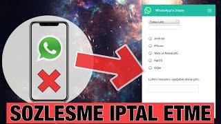 WhatsApp Sözleşmesi İptal Etme iOSAndroid