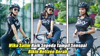Wika Salim Naik Sepeda Tetap Tampil Sensual Sambil Pamer Body Goals  Bikin netizen gerahh
