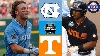 #4 North Carolina vs #1 Tennessee  Winners Bracket College World Series  2024 College Baseball