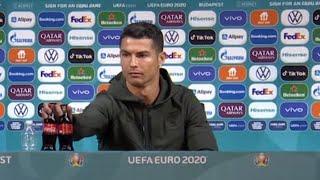 Drink water Ronaldo removes Coca-Cola bottles in press conference