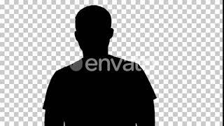 Silhouette man walking Alpha Channel  Stock Footage - Videohive