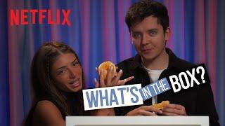 Asa Butterfield and Mimi Keene Play Whats In The Box  Sex Education  Netflix