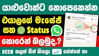 How to hide blue Ticks on Whatsapp in sinhala  Blue tick hide in whatsapp