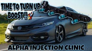 MAKING THE BOOSTED K24 CIVIC FASTER *2200cc ALPHA INJECTION CLINIC INJECTORS*