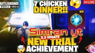 GREATEST UPDATE IN BGMI HISTORY#BGMI TELUGU LIVE#Simran yt#bgmi3.3update #7Chickendinners in live