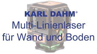 Multilinienlaser zum Nivellieren mit extrem gut sichtbaren Laserlinien von KARL DAHM Art. 41390
