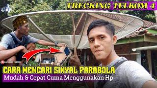 Cara mencari sinyal parabola jaring TELKOM 4Trecking parabola jadi mudah menggunakan hp