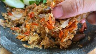 TEMPE PENYET SAMBEL KEMIRI LEGIT PEDAS ENAK SEKALI