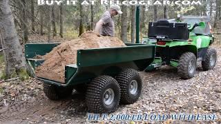 MUTS ATV Dump Trailer - - Heavy Duty - 2000 lb Capacity - Tandem Axle - Walking Beam