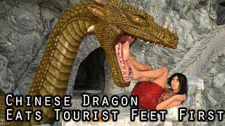 Tourist Eaten Feet First by Chinese Dragon