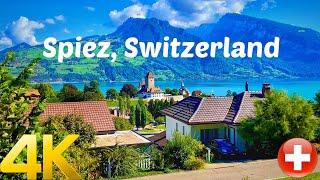 Spiez Switzerland walking tour 4K 60fps - Most Beautiful Villages in Switzerland