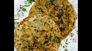 Onion + Coriander Paratha  Pyaaz + Dhaniya Paratha  By Kanchan Arora In Hindi