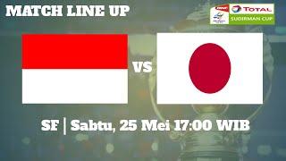 Piala Sudirman 2019 Match Line UP Indonesia vs Jepang  Semi Final