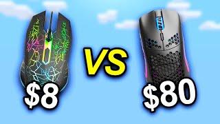 $8 Mouse vs $80 Mouse - Minecraft PvP