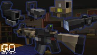 GET OUT V2 NEW UPDATE  3D GUNS ADDON  MINECRAFT PE 1.21.30