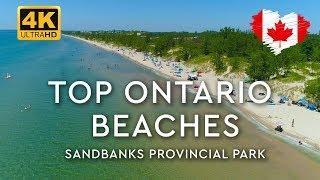 SANDBANKS Park Beaches in Ontario NEW  4K Aerials