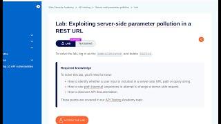 Portswigger Exploiting server-side parameter pollution in a REST URL
