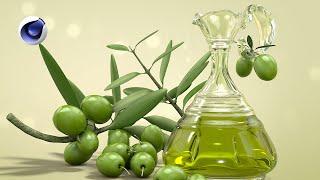 How to create the modeling of Olive oil bottle  cinema 4d