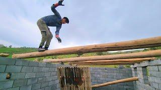 Rebuilding the walls and putting planks on the roof of Abolfazls dream house