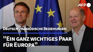 Scholz Frankreich und Deutschland ein ganz wichtiges Paar für Europa  AFP