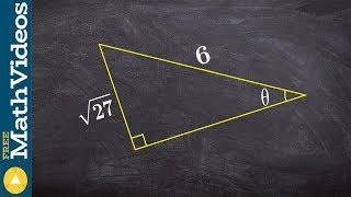 How to find all the six trigonometric function given a triangle with a radical