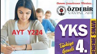 ÖZDEBİR Y224 4. AYT DENEME SINAVI MATEMATİK ÇÖZÜMLERİ A Kitapçığı