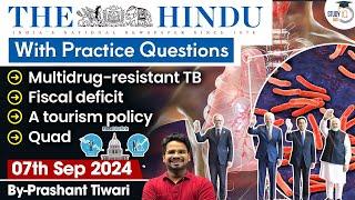 The Hindu Newspaper Analysis  7th Sep 2024  Current Affairs Today  Daily Current Affairs StudyIQ